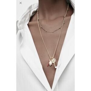 Nwt- Zara PACK OF 2 CHARM NECKLACES